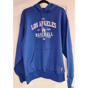 Vintage Majestic MLB LA Dodgers Authentic Collection Hoodie Men’s L ThermaBase